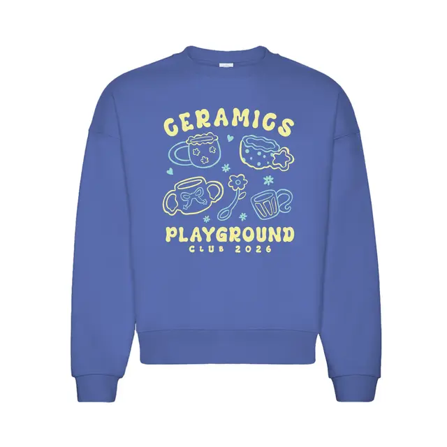 Ceramics Club Playful Mugs Illustration PR Crewneck 2