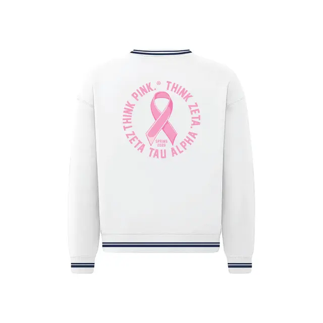 Zeta Tau Alpha Pink Ribbon Philanthropy Sweater 2