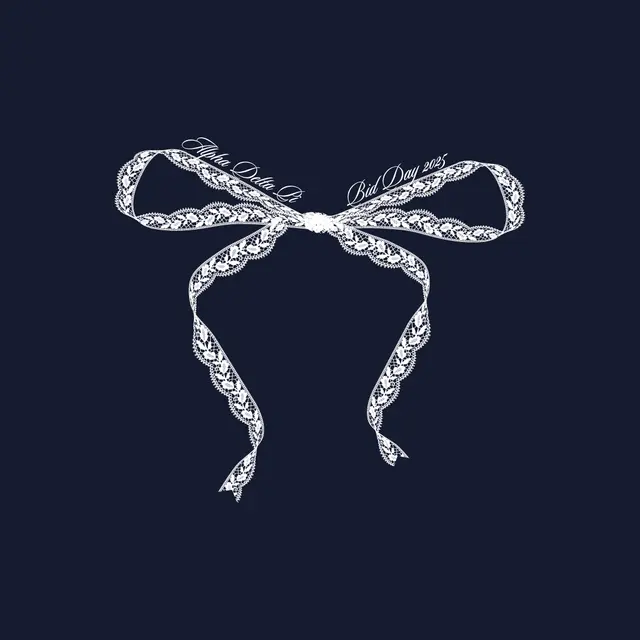 Alpha Delta Pi Lace Bow Text Rush & Bid Shirt