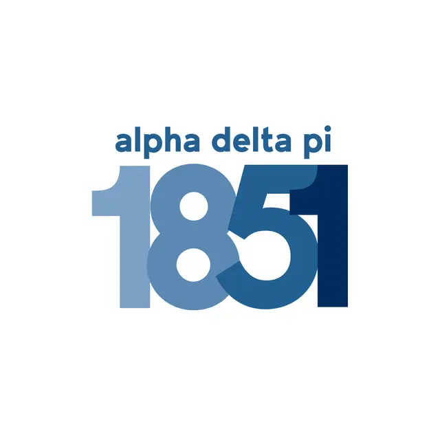 Alpha Delta Pi Bold Blue Number PR Shirt