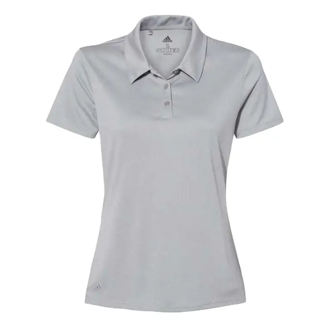 Adidas Women's Heathered Sport Shirt a241 Mid Grey Heather Front