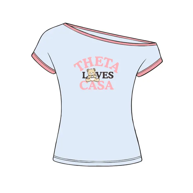 Kappa Alpha Theta Playful Bear Illustration Philanthropy Shirt 2