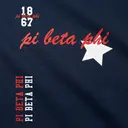 Pi Beta Phi Cool White And Red Greek Group Typography And Star Design for Sorority 