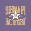Sigma Pi Bold Star and Number Fall Retreat Shirt