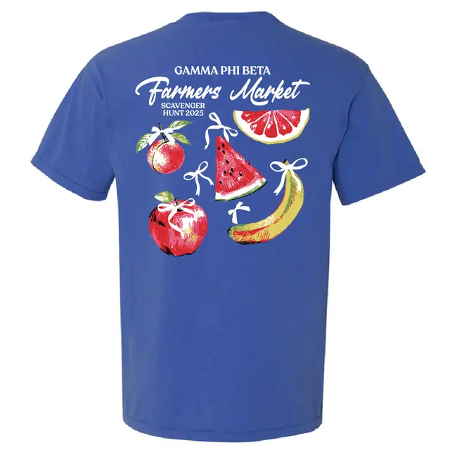Gamma Phi Beta Fruit Illustration Farmers Market Philanthropy Shirt 2