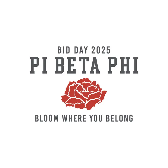 Pi Beta Phi Bold Rose Graphic Rush & Bid Tank