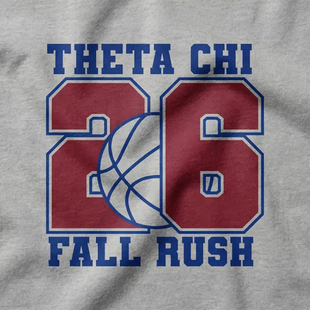 Theta Chi Bold Lettering Basketball Rush Sweater