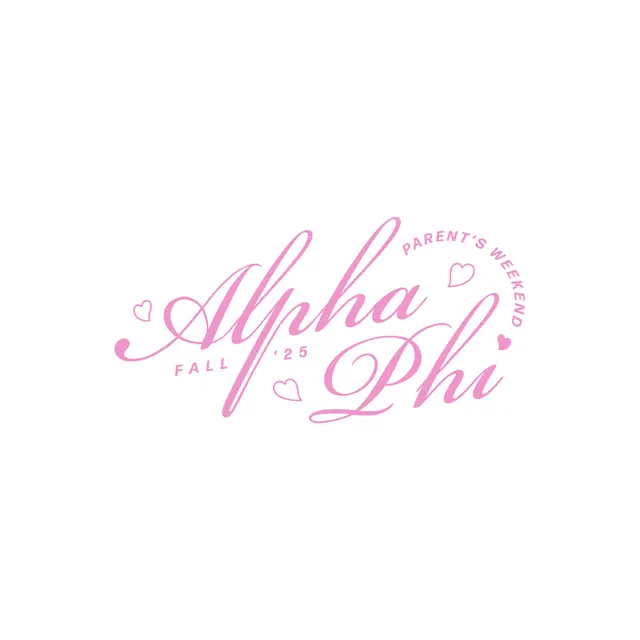 Alpha Phi Elegant Script Parent's Weekend Shirt