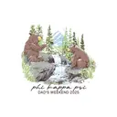 Phi Kappa Psi Fishing Bears Illustration Dad's Weekend Hoodie