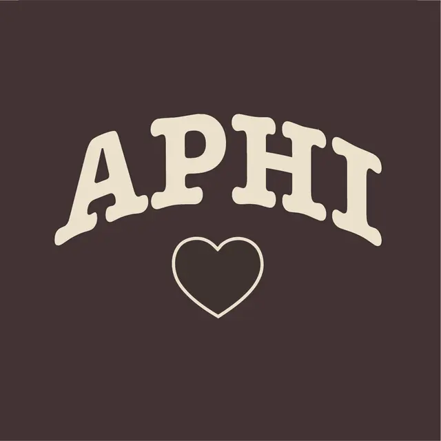 Alpha Phi Bold Lettering with Heart PR Crewneck