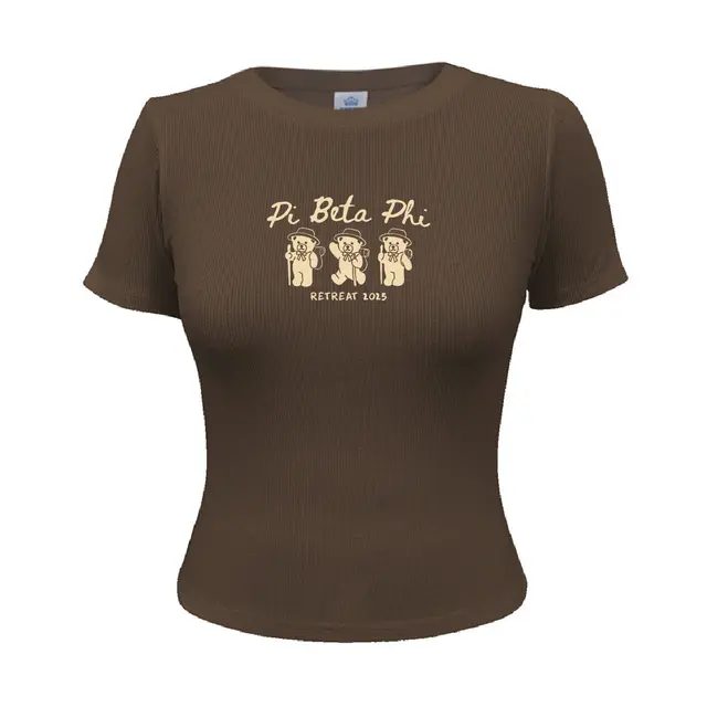 Pi Beta Phi Cute Hiking Bears Retreat Shirt 2