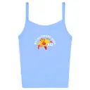 Chi Omega Bright Lily with Curved Text Recruitment Tank 2