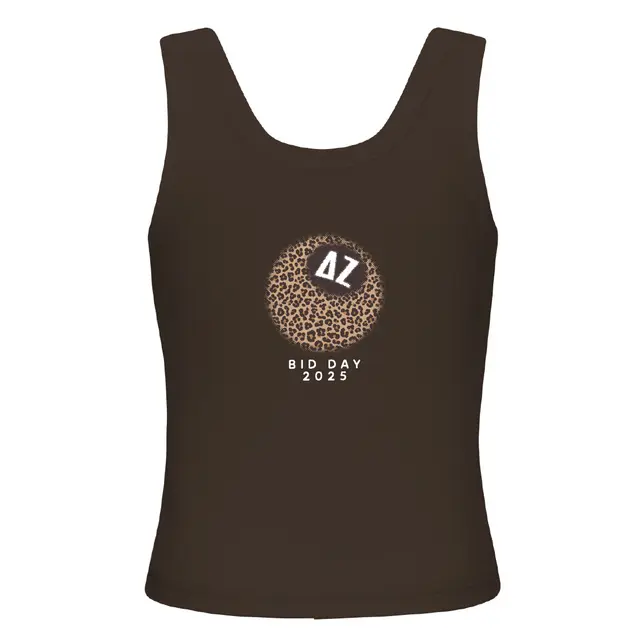 Delta Zeta Leopard Print Circle Bid Rush Tank 2