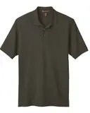 Harriton Ringspun Cotton Piqué Short-Sleeve Polo m200 Black Front