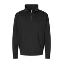 Customizable Next Level Apparel Unisex Fleece Quarter-Zip 9643 Black Front