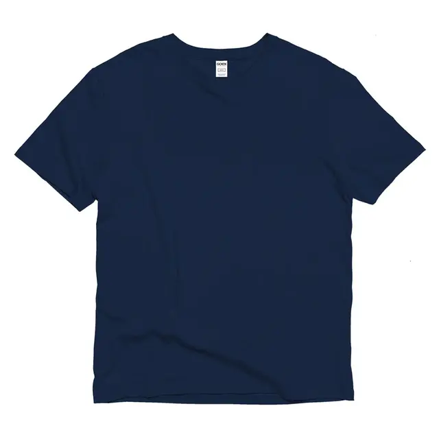 Customizable Goex Unisex Premium Cotton Short Sleeve Tee 101u-01-2 Navy Front