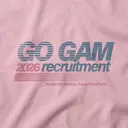 Alpha Gamma Delta Striped Text Rush Shirt