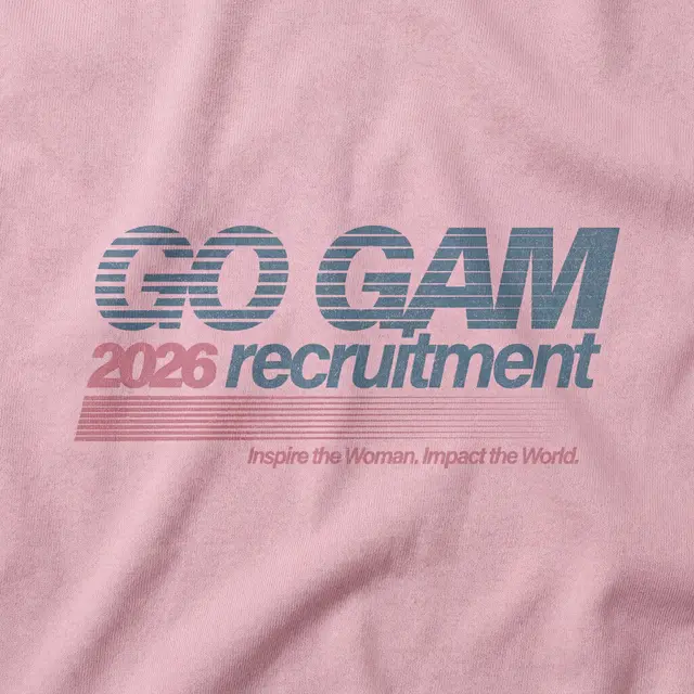 Alpha Gamma Delta Striped Text Rush Shirt