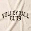 Volleyball Club Leopard Print Arch Text PR Crewneck