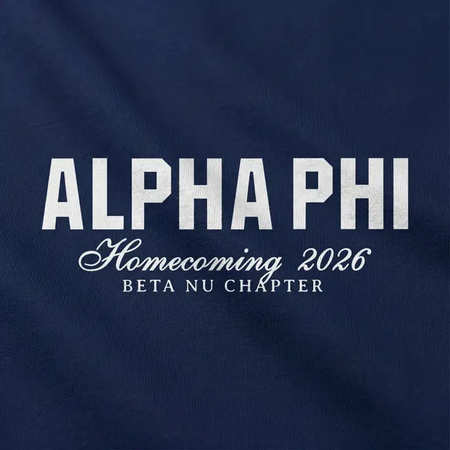 Alpha Phi Stacked Serif Text PR Tank
