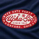 Alpha Sigma Phi Oval Logo Winter Date Party Sweater