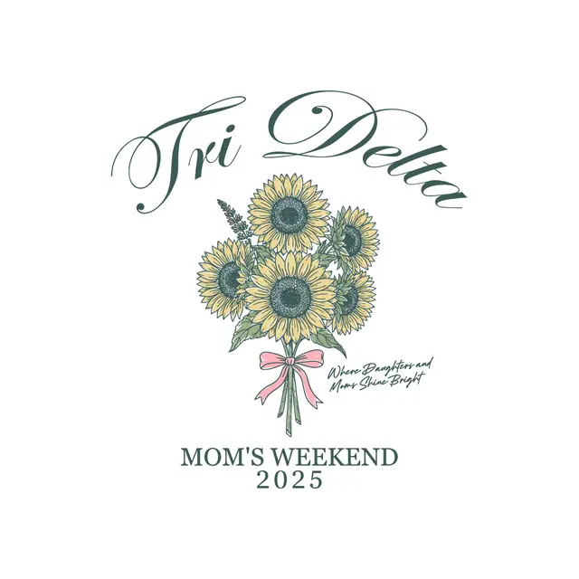 Delta Delta Delta Sunflower Bouquet Mom's Weekend Crewneck