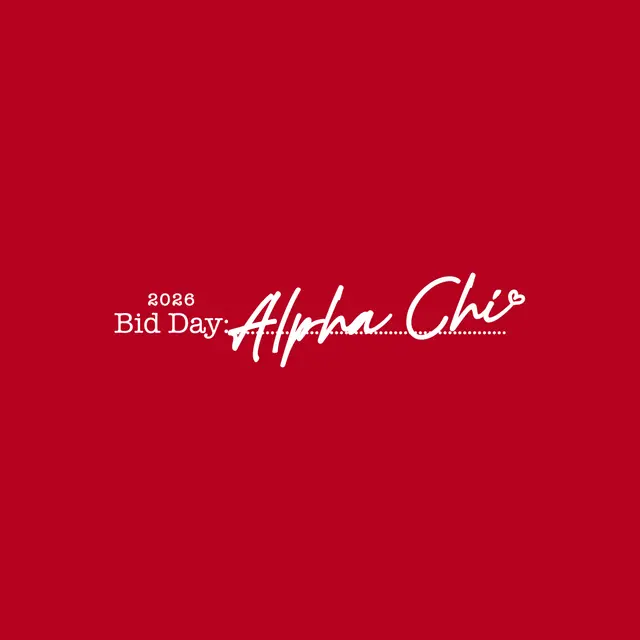Alpha Chi Omega Modern Script Bid Day Tank