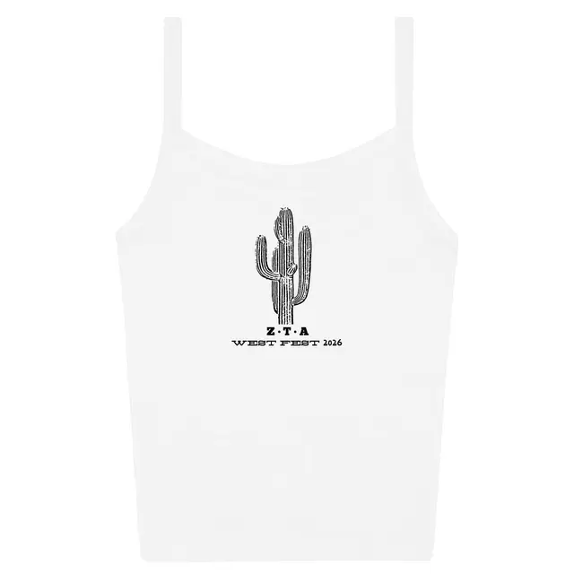 Zeta Tau Alpha Cactus Illustration PR Tank 2