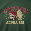Alpha Sigma Alpha Football Helmet Graphic Homecoming Crewneck