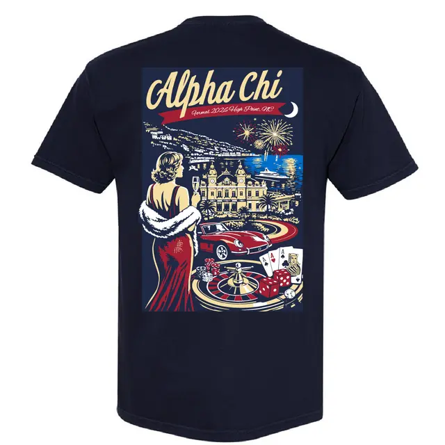 Alpha Chi Omega Glam Casino Night Formal Shirt 2