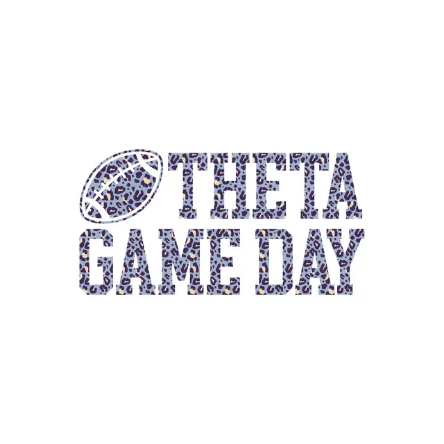 Kappa Alpha Theta Leopard Print Football Game Day Hoodie