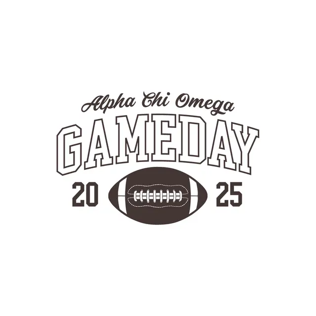 Alpha Chi Omega Football Graphic Game Day Tank