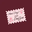 Delta Zeta Stamp Rose Lettering Mom's Day Crewneck