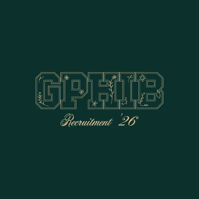 Gamma Phi Beta Floral Lettering Recruitment Shirt