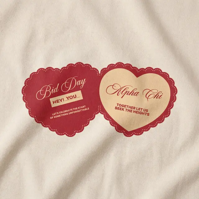 Alpha Chi Omega Heart Illustration Rush & Bid Tank