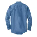 Port Authority Tall Long Sleeve Denim Shirt Faded Blue Back