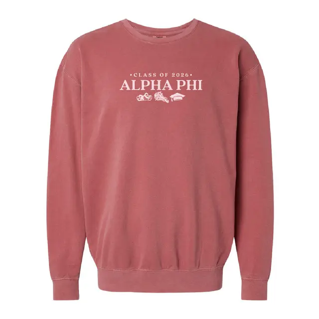 Alpha Phi Floral Icons Graduation Crewneck 2