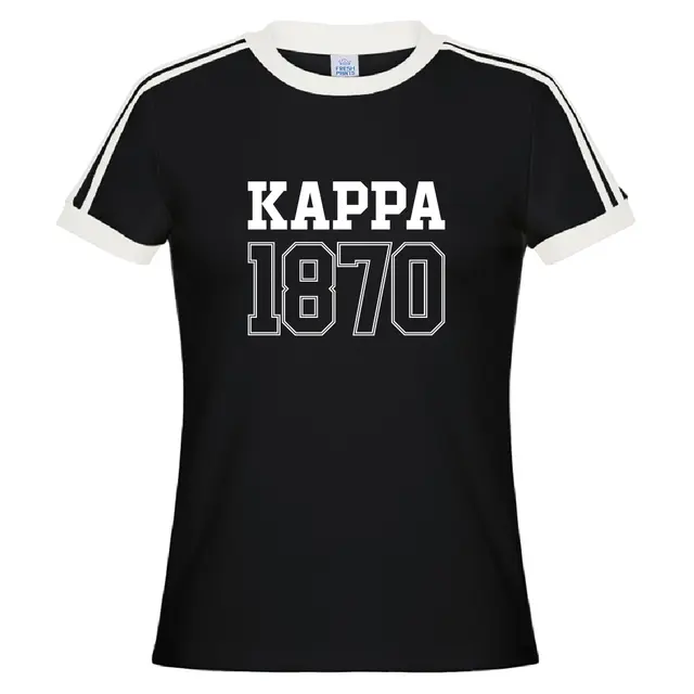 Kappa Kappa Gamma Bold Block Texts in White PR Shirt 2
