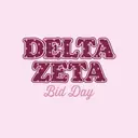Delta Zeta Polka Dot Patterned Text Bid Day Crop Top