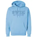 Swim Team Distressed Wave Text PR Hoodie 2