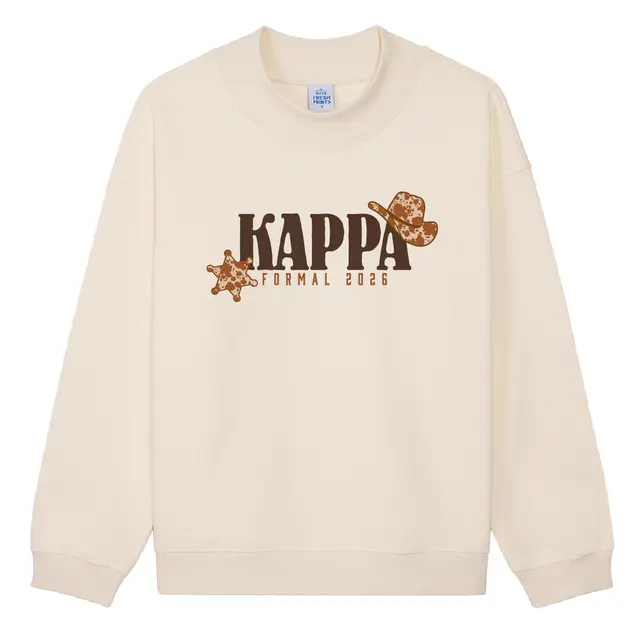 Kappa Kappa Gamma Cowboy Hat and Badge Formal Sweater 2