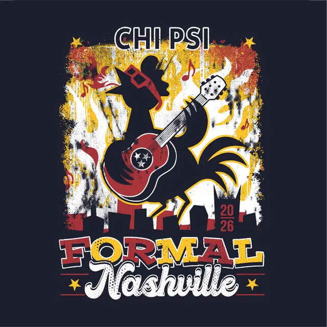Chi Psi Guitar Playing Rooster Formal Shirt