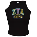 Animal Patterned Varsity Graphic Bid Day Tank Design for Zeta Tau Alpha