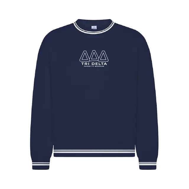 Delta Delta Delta Geometric Lettering Parent's Weekend Crewneck 2