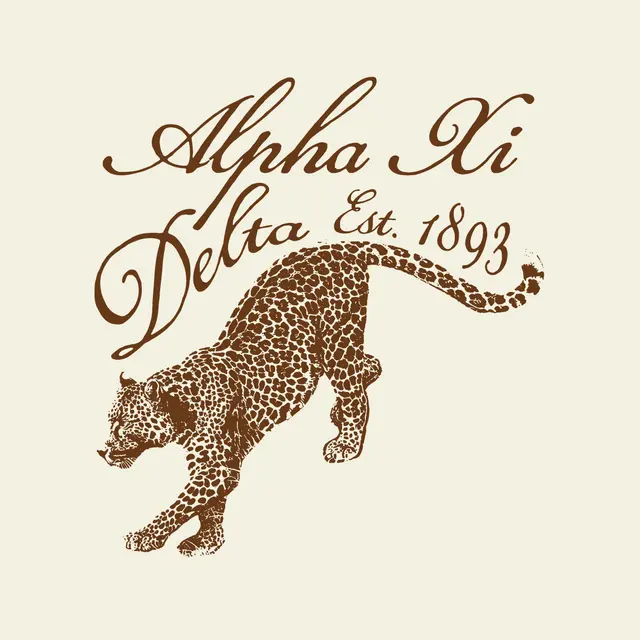 Alpha Xi Delta Leopard Illustration PR Shirt