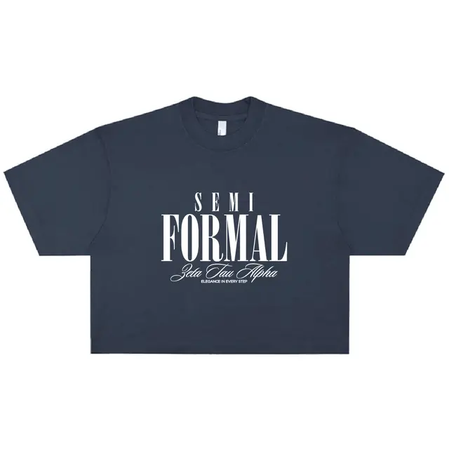 Zeta Tau Alpha Elegant Serif Semi Formal Shirt 2