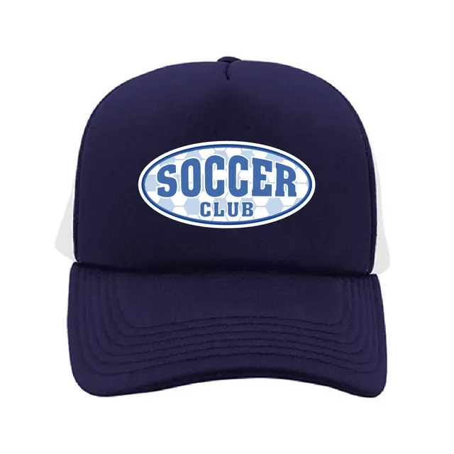 Soccer Club Bold Lettering with Hex Pattern PR Hat 2