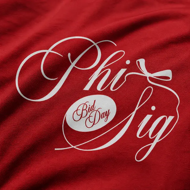 Phi Sigma Sigma Decorative Script Bid Day Tank