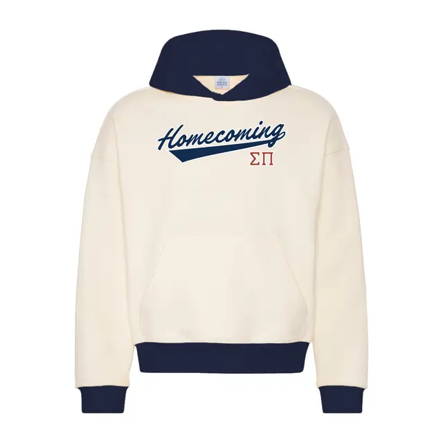 Sigma Pi Curved Text Homecoming Hoodie 2