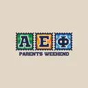 Alpha Epsilon Phi Colorful Stamp Design Parents Weekend Hoodie